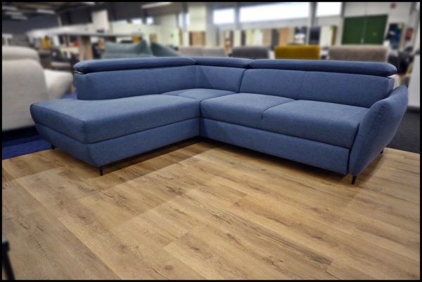 Othello Ecksofa Blau – Sofa mit Bettfunktion & Stauraum – Bild 4