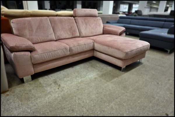 Hukla Polsterecke – Sofa in Rose mit Kopfteil- & Armteilverstellung – Bild 3
