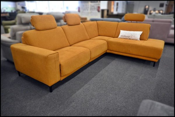 Steinpol Relax Polsterecke in Orange mit Relaxfunktion
