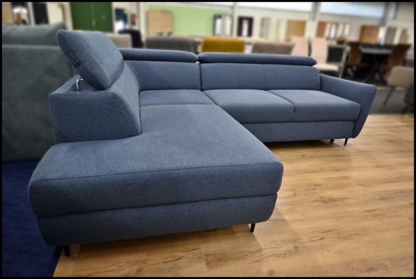 Othello Ecksofa Blau – Sofa mit Bettfunktion & Stauraum – Bild 6