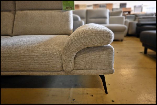 Santi Ecksofa – graues Sofa mit Federkern & modernem Design – Bild 3