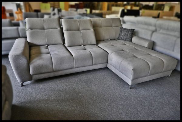 Rodi Polsterecke – graues Sofa mit Sitztiefen- & Kopfteilverstellung – Bild 2