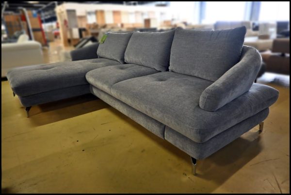 Futuro Ecksofa in Grau mit Schlaffunktion