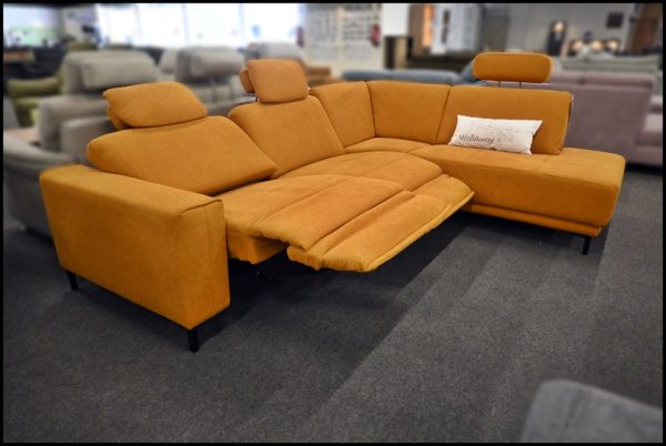 Steinpol Relax Polsterecke – Sofa in Orange mit Relaxfunktion – Bild 2