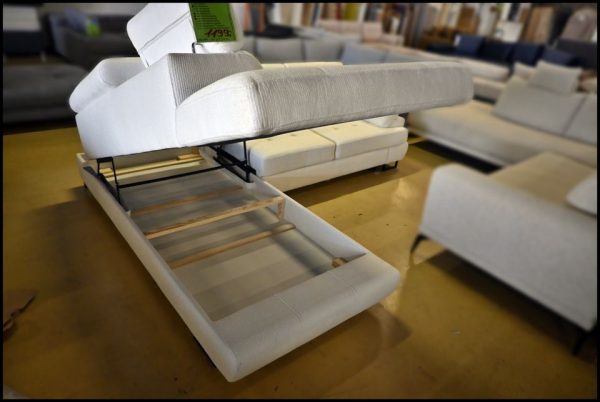 Luton Ecksofa – weißes Sofa mit Schlaffunktion & Bettkasten – Bild 2