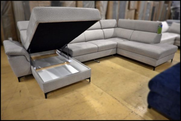 Benix XL Wohnlandschaft – graues Sofa mit Stauraum & Bettfunktion – Bild 2