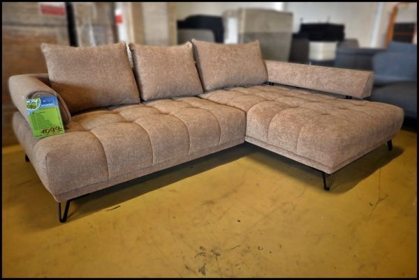 Morgan Ecksofa mit Stoffbezug in Altrosé