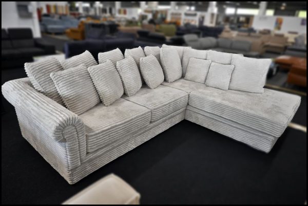 Sacramento L-Form Sofa Beige Breitcord