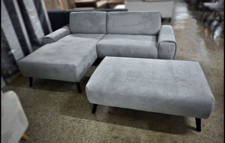 Exxpo Venice Sofa in Grau mit Hocker