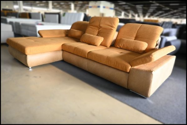 Megapol MP-IN16012 Sofa – Orange mit Bettfunktion – Bild 4