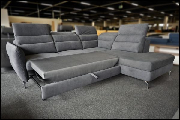 Libro Montale Ecksofa – Grau Webstoff mit Bettfunktion & Stauraum – Bild 3