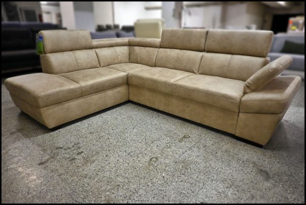 Exxpo Salerno Ecksofa – Sofa Creme mit Bettfunktion & Stauraum – Bild 2