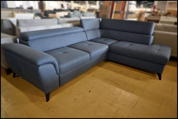 Ecksofa Aldeia Benix Stoff blau – Sofa mit Schlaffunktion – Bild 2