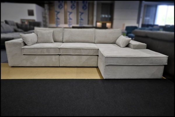 Niko Cord Sofa Quad Beige – modernes Sofa mit Kissen – Bild 3