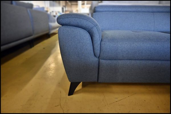 Ecksofa Aldeia Benix Stoff blau – Sofa mit Schlaffunktion – Bild 4