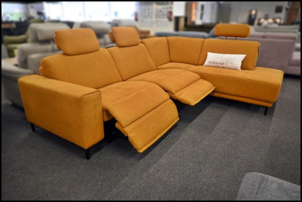 Steinpol Relax Polsterecke – Sofa in Orange mit Relaxfunktion – Bild 3