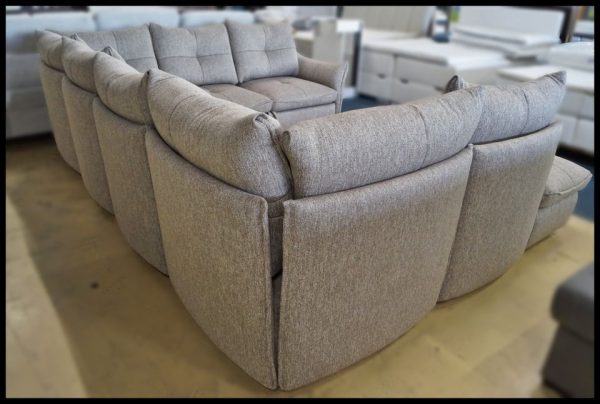 Almeria Wohnlandschaft – graues Sofa mit Bettkasten & Federung – Bild 2