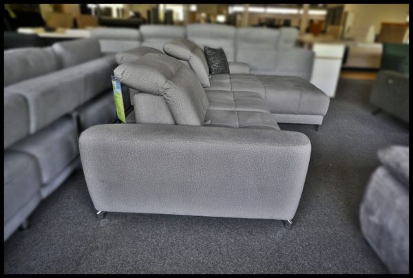Rodi Polsterecke – graues Sofa mit Sitztiefen- & Kopfteilverstellung – Bild 3