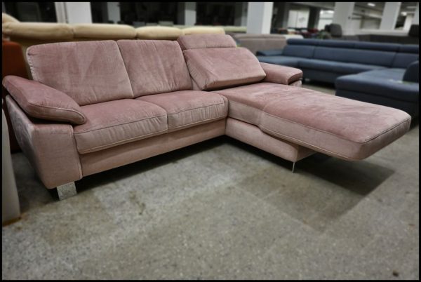 Hukla Polsterecke – Sofa in Rose mit Kopfteil- & Armteilverstellung – Bild 2