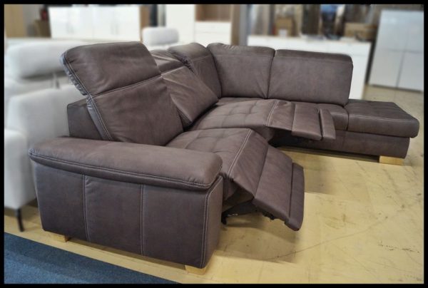Polipol PP-LA21164 Sofa – Mikrofaser braun mit Relaxfunktion – Bild 2