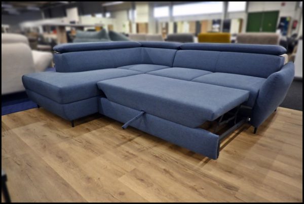 Othello Ecksofa Blau – Sofa mit Bettfunktion & Stauraum – Bild 2