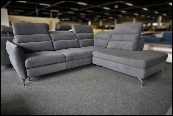 Libro Montale Ecksofa – Grau Webstoff mit Bettfunktion & Stauraum – Bild 4