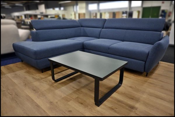 Othello Ecksofa blau mit Bettfunktion