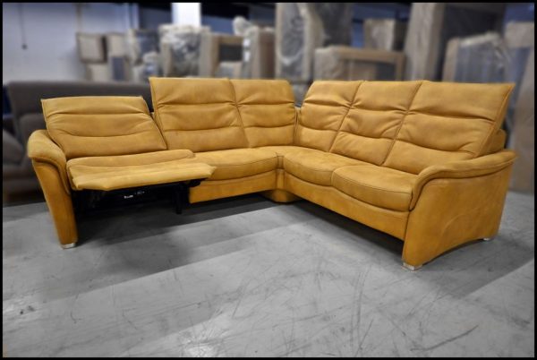 HUKLA Rundecke HU-SF19179 – Sofa in Bold-Kurkuma mit Relaxfunktion – Bild 10