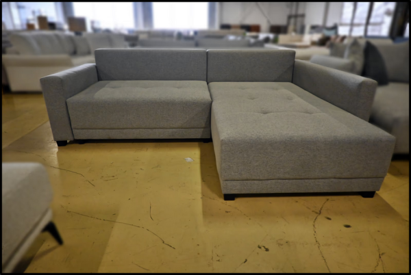 Polsterecke Bari – graues Sofa mit Federkern, Bettfunktion & Stauraum – Bild 5