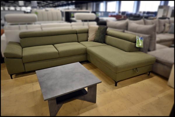 Benix Lonigo Ecksofa in Moosgrün mit Bettfunktion