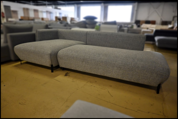 Polsterecke Foggia – graues Sofa mit Federkern, Bettfunktion & Stauraum – Bild 4