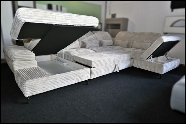 Wohnlandschaft Bergen – Sofa mit Bettfunktion & Stauraum – Bild 4