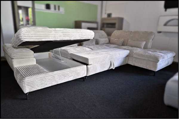 Wohnlandschaft Bergen – Sofa mit Bettfunktion & Stauraum – Bild 2