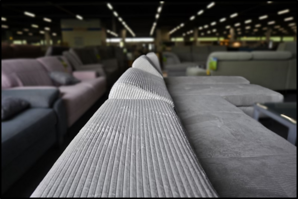 Wohnlandschaft Carry – Cord Sofa Grau mit Bettfunktion & Stauraum – Bild 11