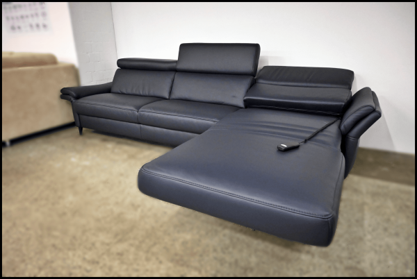 HUKLA Ledersofa – Sofa mit Relaxfunktion, Kopfteil- & Armteilverstellung – Bild 2
