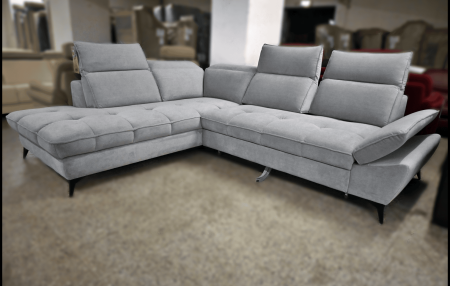 Sierra Ecksofa grau mit Bettfunktion