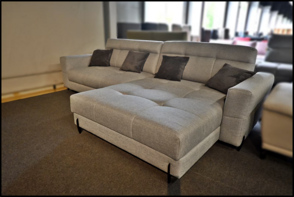 Ecksofa Jersey Benix Webstoff grau – Sofa mit Bettfunktion – Bild 2