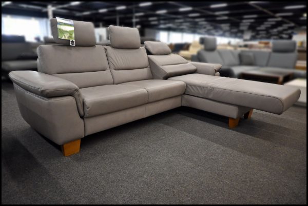 Hukla Ledersofa Granit – Echtleder mit Relaxfunktion & Kopfstützen – Bild 2
