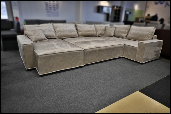 Lina U Wohnlandschaft – Sofa mit Hocker & Kissen – Bild 2