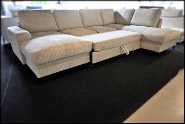 Lola Wohnlandschaft – Sofa mit Bettfunktion & Stauraum in Cord – Bild 4