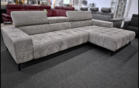Megapol MP-IN18022 Sofa in Grau mit Kopfteilverstellung