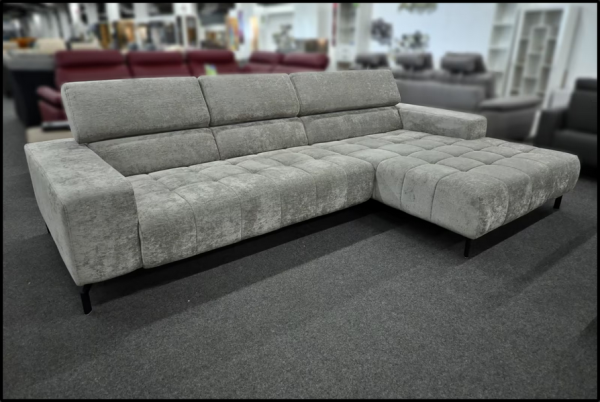 Megapol MP-IN18022 Sofa – Grau mit Kopfteilverstellung – Bild 5