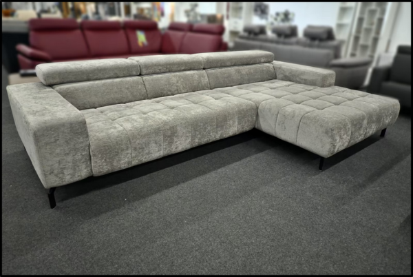 Megapol MP-IN18022 Sofa – Grau mit Kopfteilverstellung – Bild 4