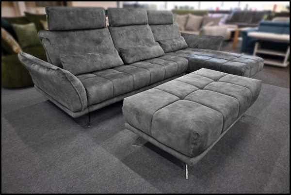 Ecksofa Megapol MP-IN20041 in Grün mit Nierenkissen