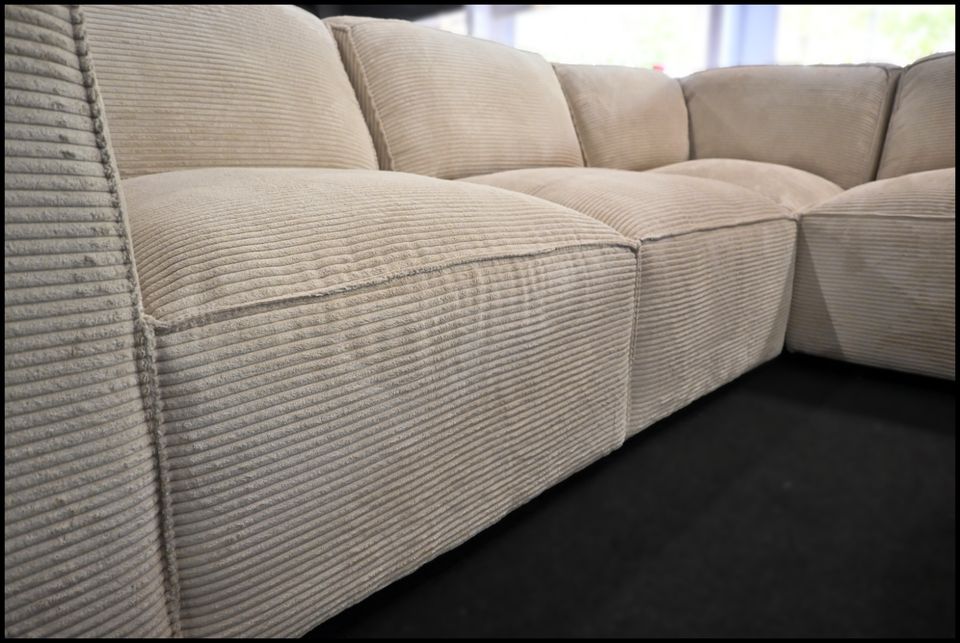Maxim U Modulsofa – Sofa in Beige mit Federkern & Komfort – Bild 2