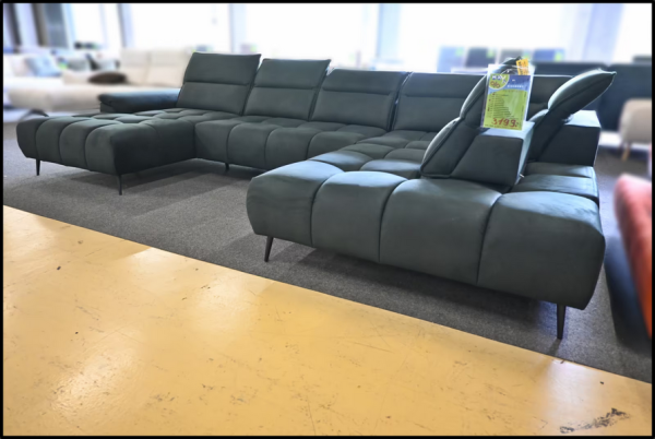 Wohnlandschaft Palazz – XXL Sofa Woodgreen mit Bettfunktion – Bild 6