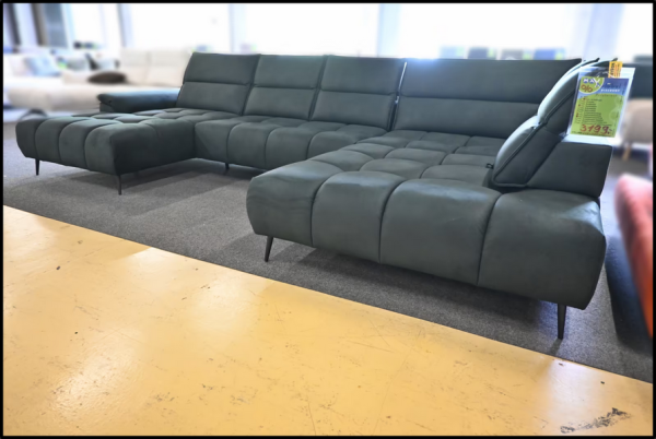 Wohnlandschaft Palazz – XXL Sofa Woodgreen mit Bettfunktion – Bild 7