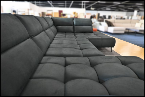 Wohnlandschaft Palazz – XXL Sofa Woodgreen mit Bettfunktion – Bild 10