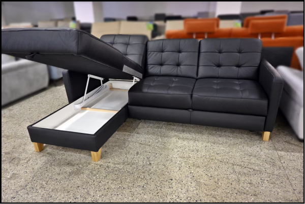 Exxpo Ecksofa Elio Naturleder Mandras – Sofa mit Bettfunktion & Stauraum – Bild 3