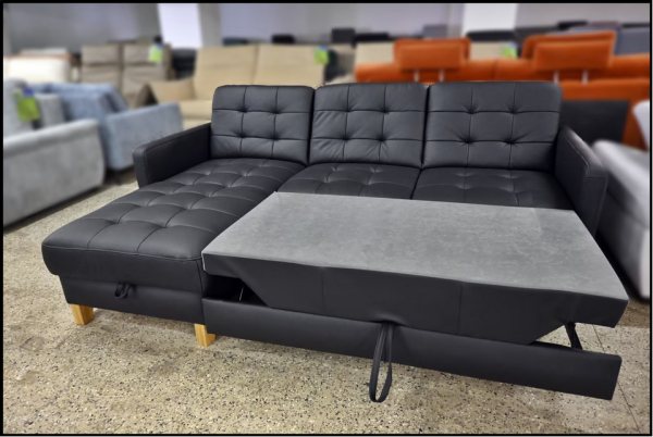 Exxpo Ecksofa Elio Naturleder Mandras – Sofa mit Bettfunktion & Stauraum – Bild 2